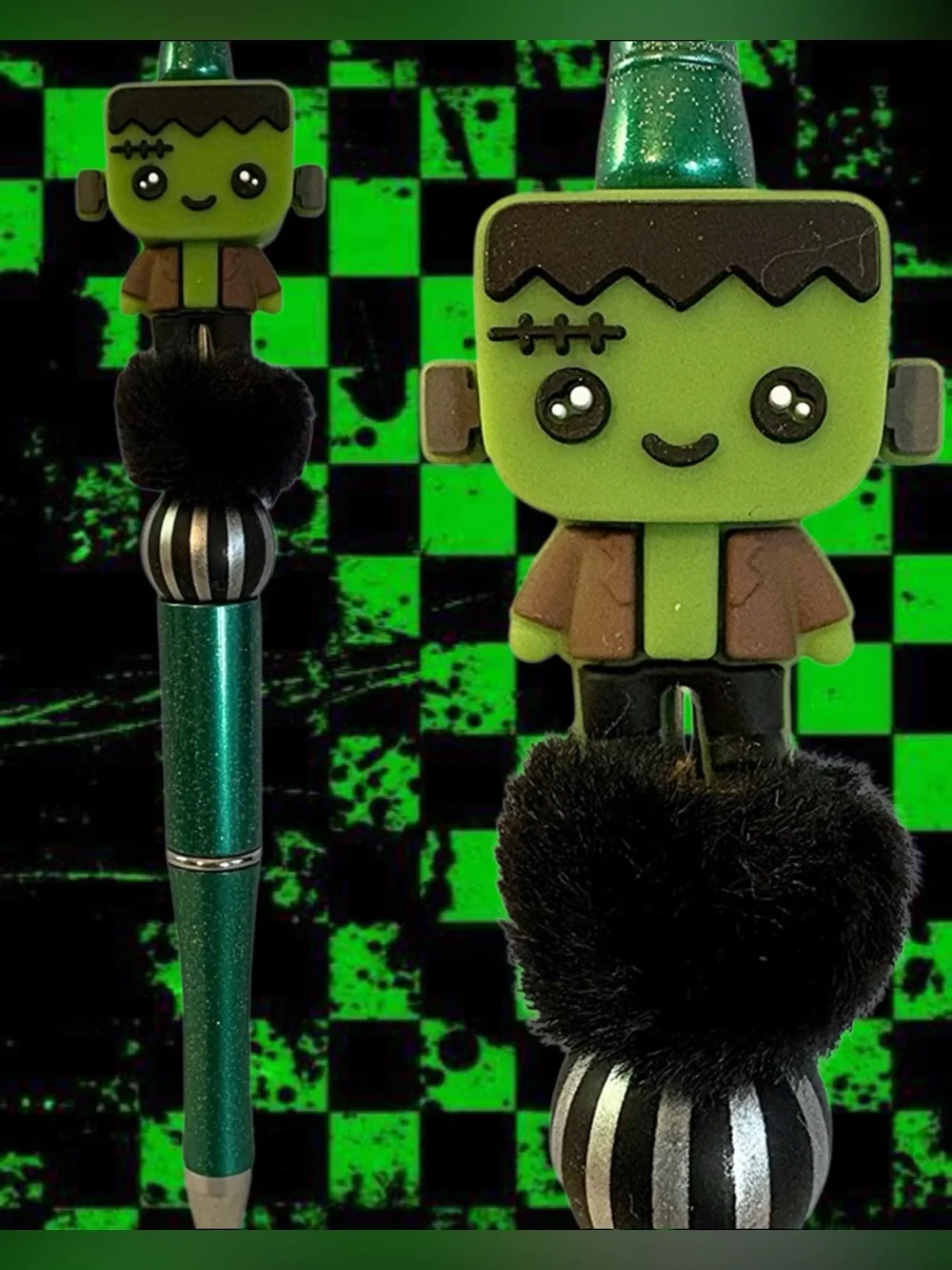 Handmade Green Little Frankenstein Pen